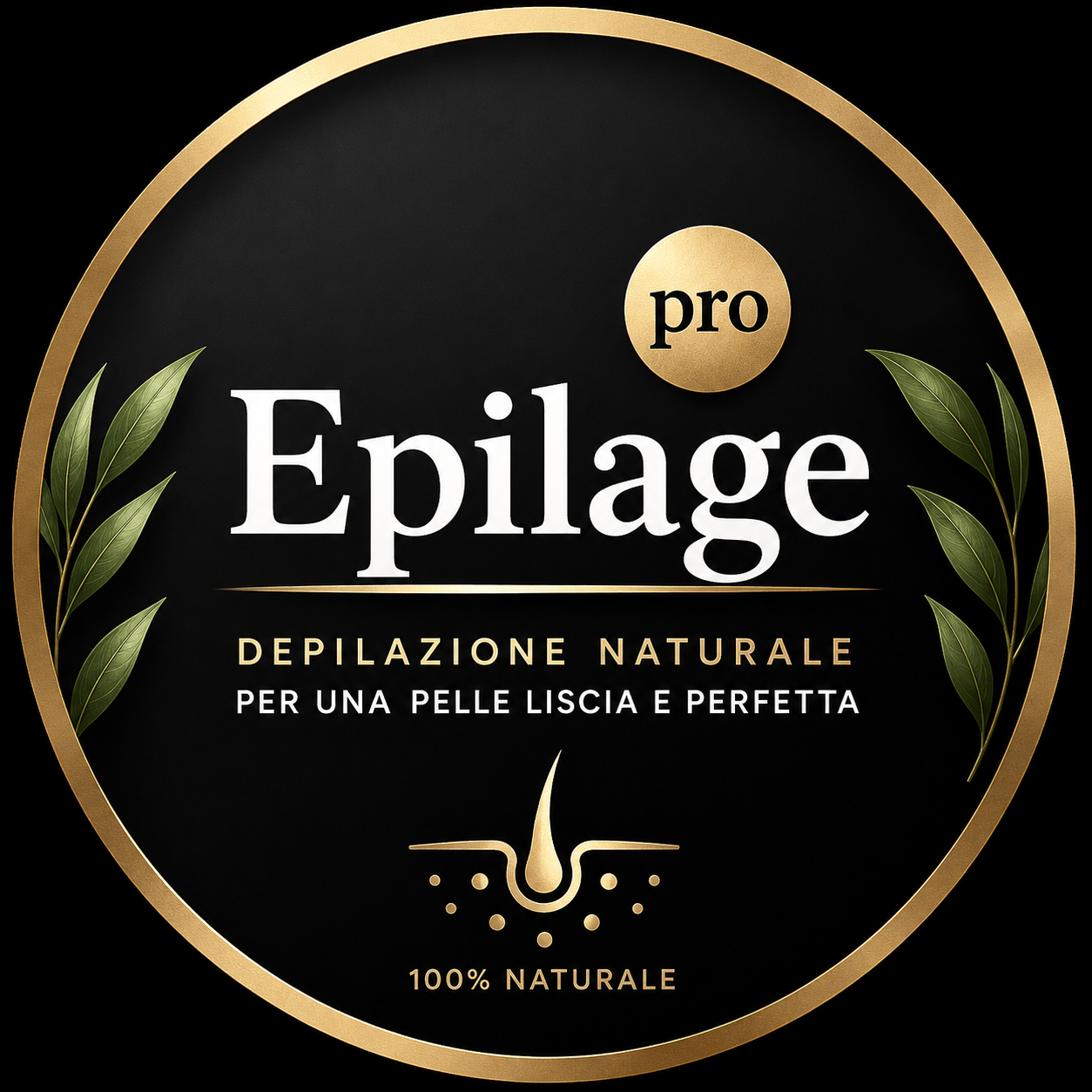 Epilage Pro logo and natural depilation premium seal