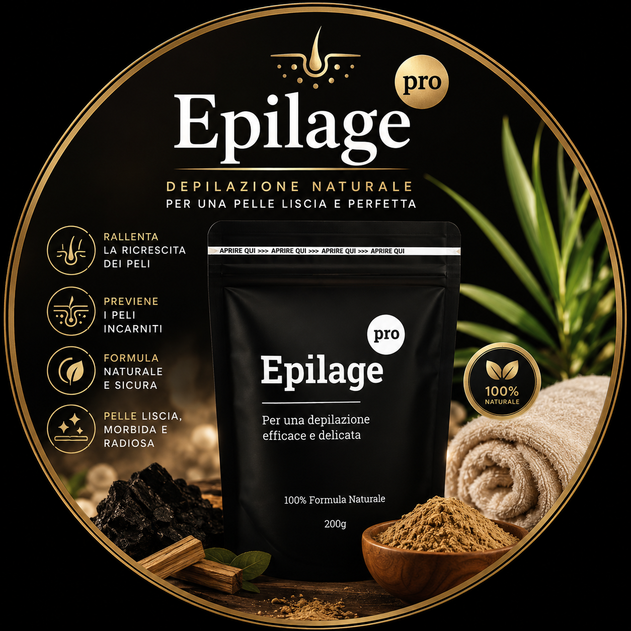 Epilage Pro branded product seal and packaging presentation
